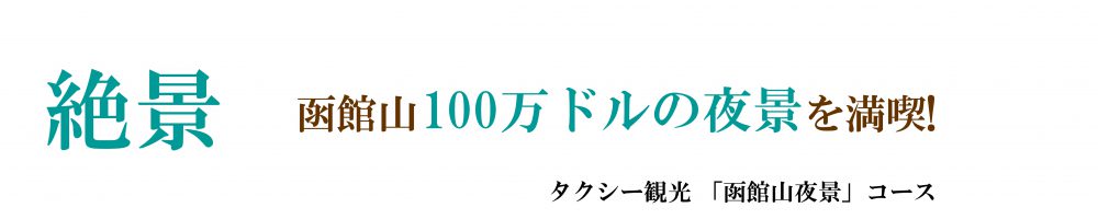 祝世界遺産登録　縄文文化の世界遺産と函館山の100万ドルの夜景を満喫♪楽々タクシー観光特集！